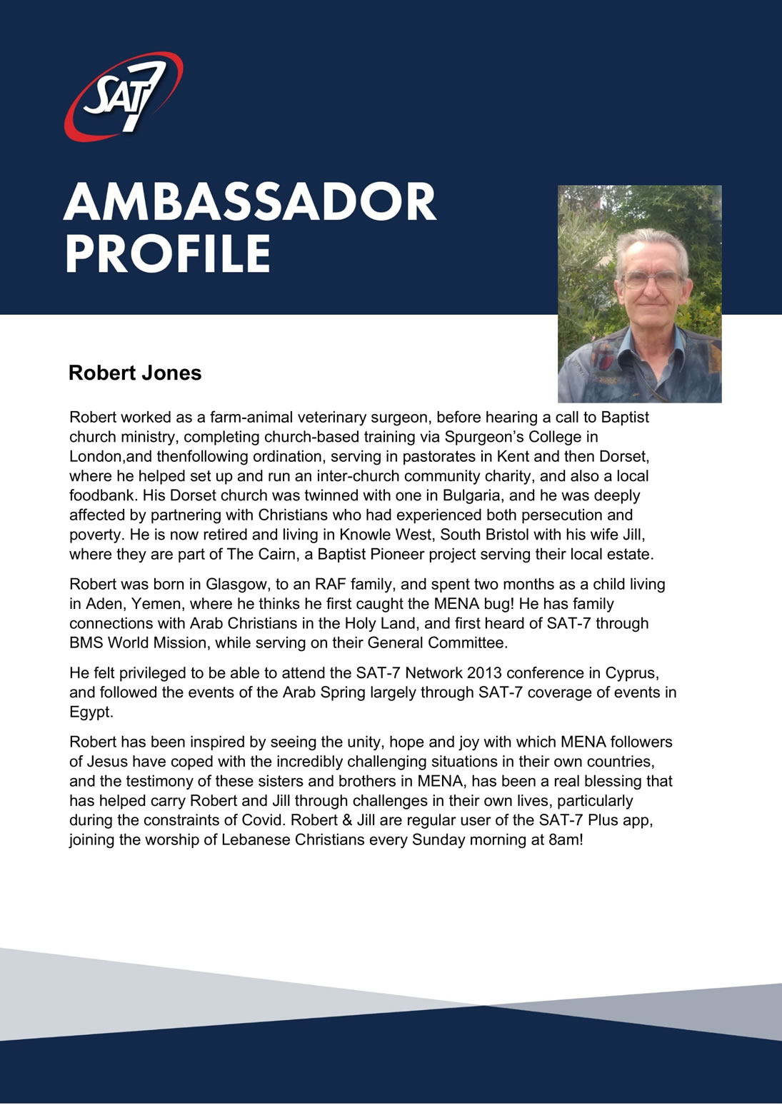Ambassador Profile Robert Jone