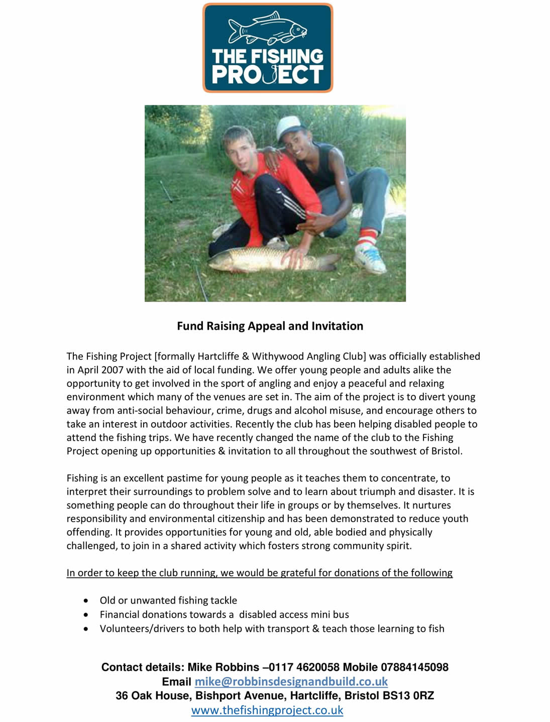 The Fishing Project fund raisi