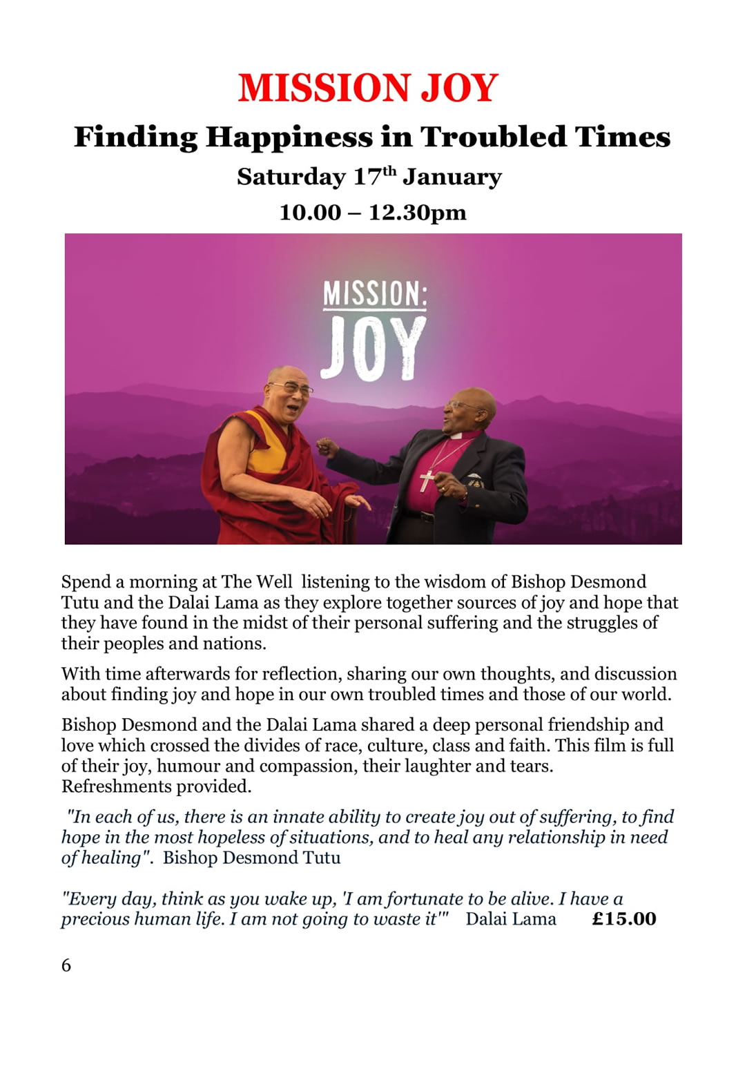 The Well Programme 2026 Spring