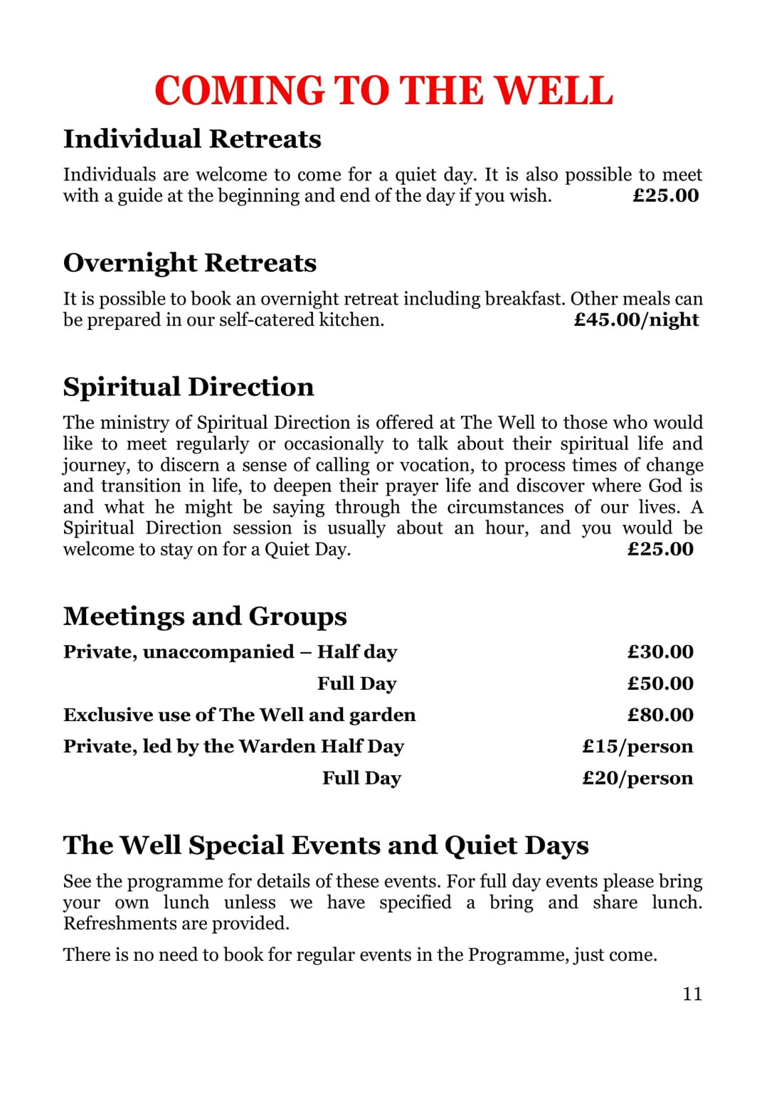 The Well Programme 2026 Spring