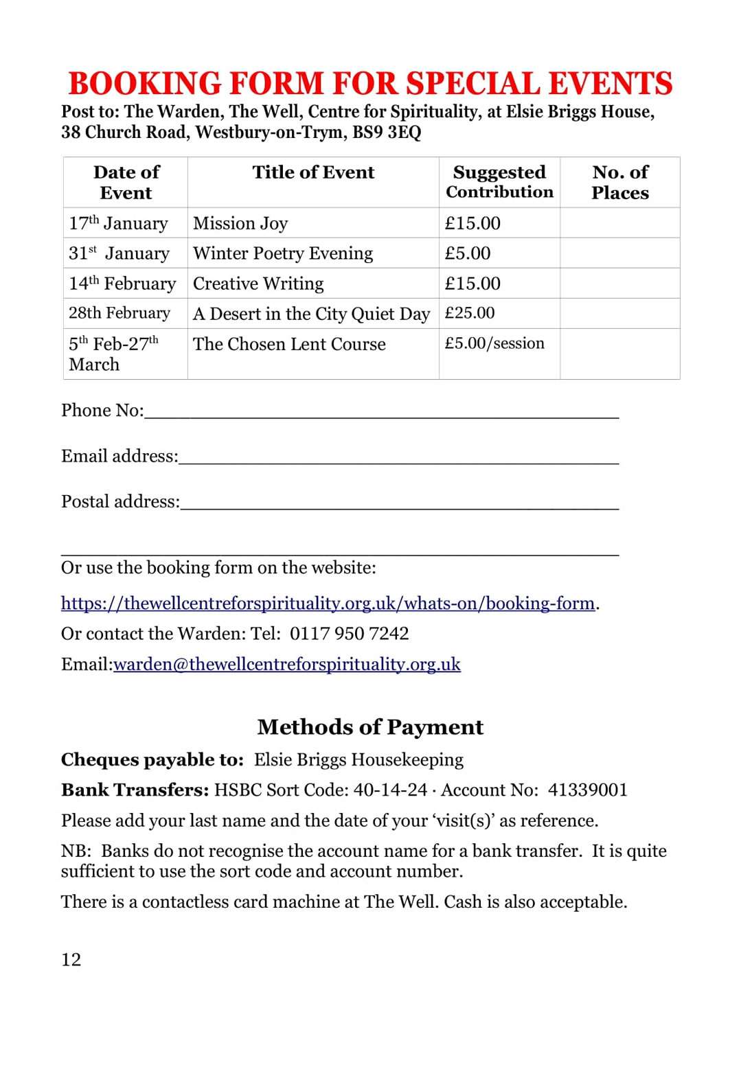 The Well Programme 2026 Spring