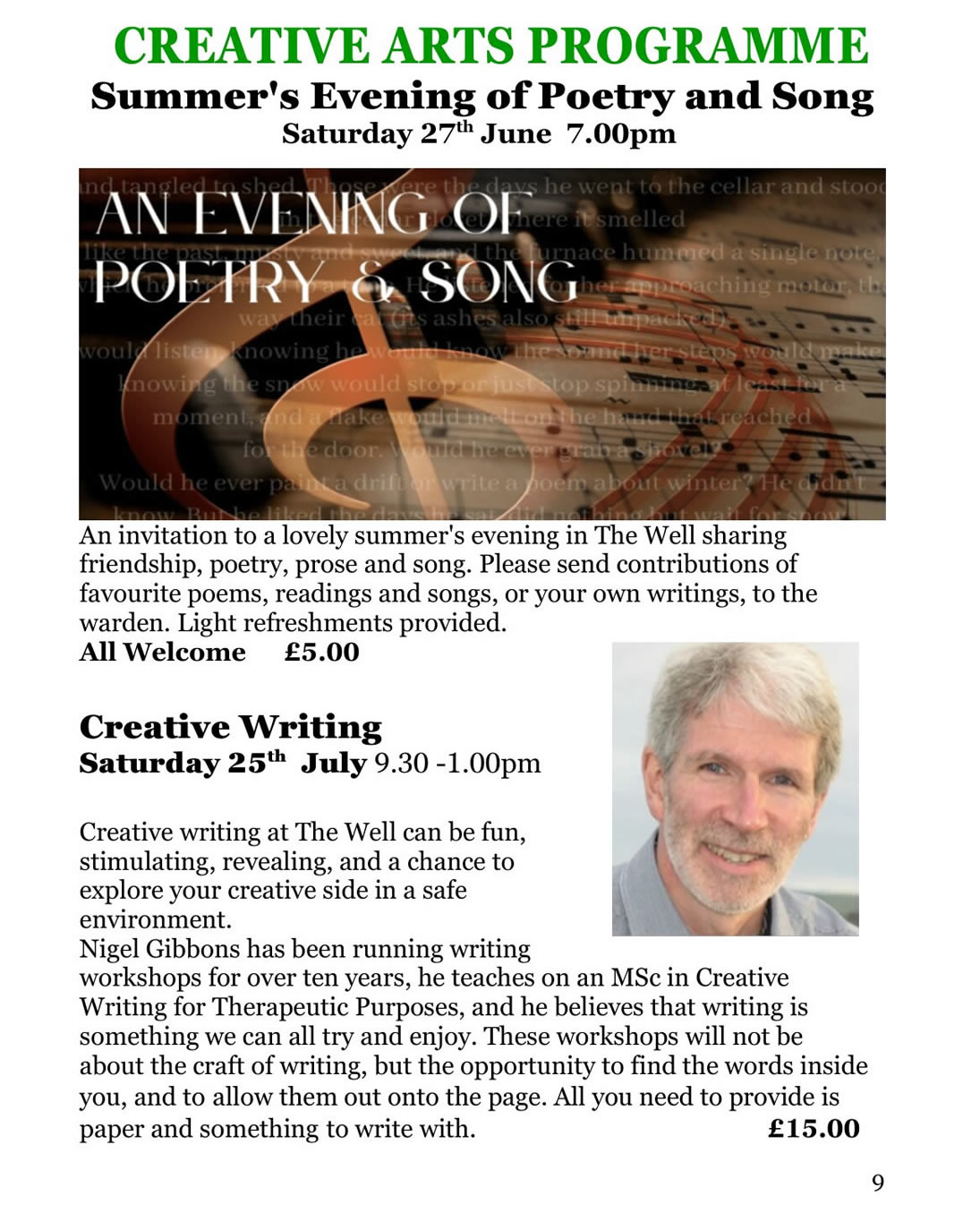 The Well Summer Programme 2026