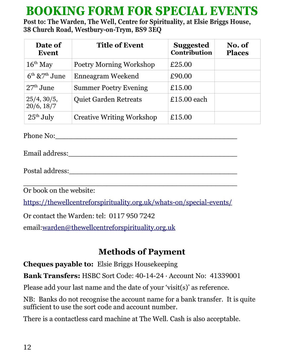 The Well Summer Programme 2026