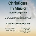 Thu 7 Nov - Christians in Media Networking Event